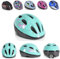 Byox Kinder Schutzhelm Y03 Größe S 48-54 cm einstellbar LED-Beleuchtung 8 Löcher, Farbe:türkis