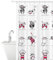 Tatkraft Funny Cats Duschvorhang Textil aus Polyester, Wasserabweisend und Waschbar, Badvorhang mit 12 Vorhangringe, 180x180cm