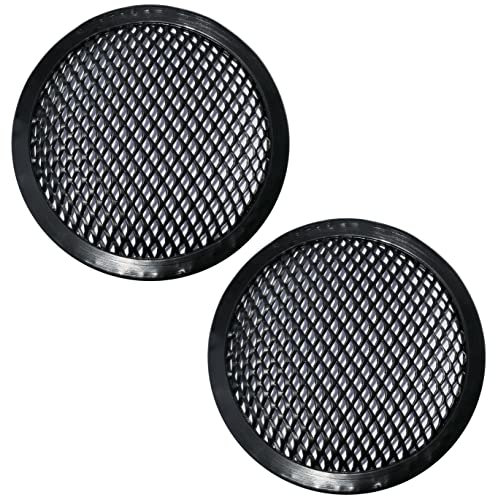 AERZETIX - C53377 - Set di 2 griglie reti di protezione per altoparlanti/casse subwoofer - diametro 130mm 5'' - colore nero - per auto veicolo