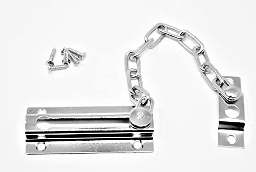 fiXte Traditional Chrome Door Security Chain - Steel