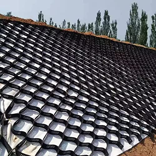 ZJMAMA Stabilisateur de Gravier Grille Contrôle Boue Extérieure, Grille Sol en Gravier pour Couloirs Coupe-feu, Pente, Stationnement, Système Pavé De Stabilisation Géogrille