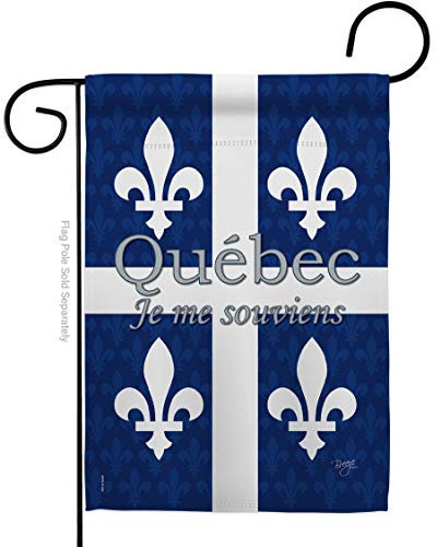 Bandera de jardín de Quebec, 32 x 48 cm