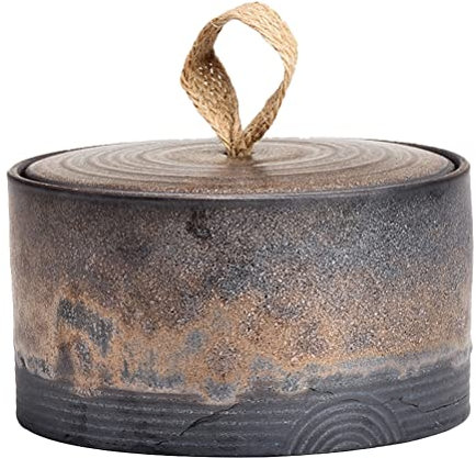 De Thé Conteneur De Café Pour Café Moulu Pot En Céramique Vintage Pot De Thé Avec Couvercle Bocaux De Stockage Avec Couvercles Pot De Stockage Des Aliments Pot De Feuille