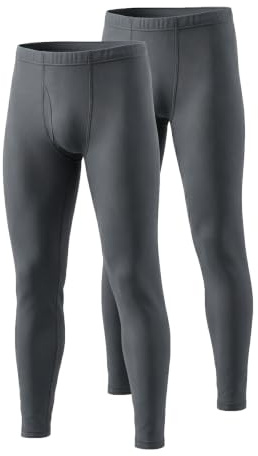 YUSHOW 2er Pack Lange Unterhosen Herren Thermohose Winter Skiunterwäsche Herren Warme Ultra Weich Unterwäsche Leggings für zu Hause