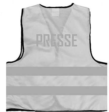 Warnweste - Signalweste - Presse - Warnweste mit reflektierendem Aufdruck ID: 004
