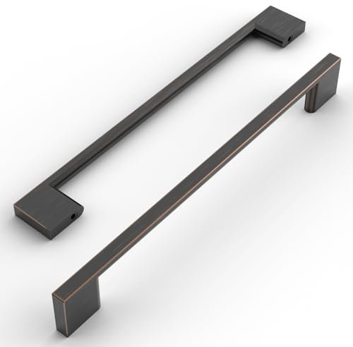 Amerdeco 6 Stück Möbelgriffe Öl rieb Bronze 192mm Lochabstand Schubladen Zinc alloy Griffe für Küchenschränke Schrankgriffe Schubladengriffe Türgriffe für Küchenschränke Kleiderschrank UK0022