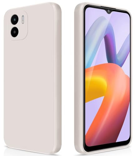 GiiYoon Hülle Kompatibel mit Xiaomi Redmi A2 /Redmi A1, Hochwertiges Liquid Silicone Case, Rundumschutz Handyhülle, Kratzfestes Weiches Mikrofaserfutter- Weiß