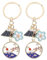 2 PièCes Porte-CléS Avec Fleur De Cerisier Et Mont Fuji, Pendentif En Alliage De Zinc, DéCoration Suspendue Pour Sacs, CléS Et Bagages Pour Anniversaire Et FêTes