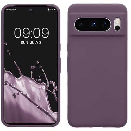 kwmobile Carcasa Compatible con Google Pixel 8 Pro Funda - Case TPU y Silicona antigolpes - Apto Carga inalámbrica - Iris pálido