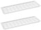 QUARKZMAN Copertura per Bocchette d'Aria, 2pz 500 x 150mm Copertura Ventilazione Lega Alluminio a Maglia, Griglia Ventilazione a Persiana Rettangolare Armadio per Scarpe Guardaroba (Argento)