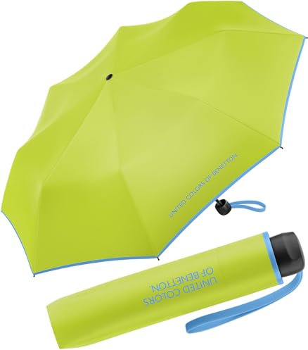 United Colors of Benetton Cuatrogotas 2018 Regenschirm, faltbar, 60 cm, Säure-Limette., 95 cm