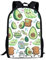 Jeiento Kawaii Zaino per la scuola Studenti Borsa a tracolla regolabile per ragazzi ragazze Zaino da viaggio Casual Daypack per bambini, Carttoon Avocado e pane