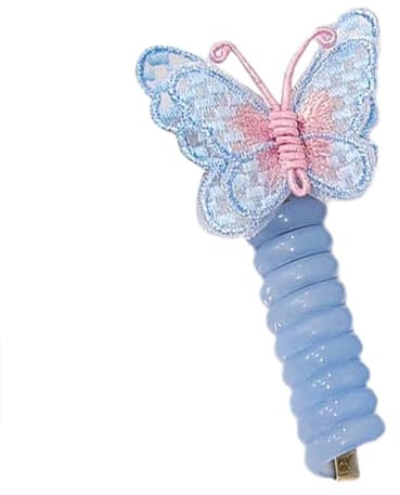 Telefondraht-Haargummis,Telefondraht-Haarbänder für Mädchen - Gerade -Haargummi - Pferdeschwanzhalter, Haarbänder, Haargummis, stilvolles Haargummi für trendige Frisuren, Mädchen und Kinder