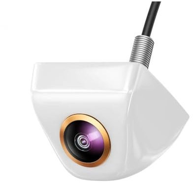 Universelle Rückfahrkamera Goldene Linse Auto Rückfahrkamera 170° Full HD Nachtsicht Rückfahrkamera AHD Fisheye Fahrzeugparkkamera Kabellos Rückfahrkamera(White-AHD1080P)