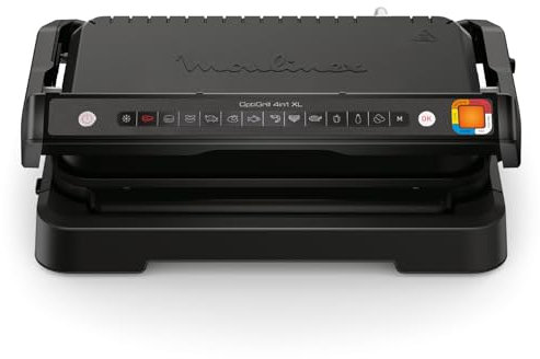 Moulinex Optigrill 4in1 XL, Griglia Elettrica, Barbecue e Forno in Unico Dispositivo, Pasto Completo, Capacità 6-8 Persone, Indicatore di Cottura, 12 Programmi Automatici, Piastre Antiaderenti, GI7848
