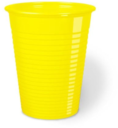 50 Bicchieri Plastica Usa e Getta Colorati (200 ml) Bicchieri Monouso per Acqua e Bibite Varie, Made in Italy Idonei al Contatto Alimentare, Ideali per Feste ed Eventi