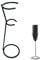 YAFIYGI Frother Stand Kitchen Milk For Coffee Stainless Steel Stand Fits for Multiple Types of Coffee Frothers - Heavy Duty Stand Ideal (Black)