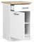 BDW - Küchenschrank Weiß - Schrank Küche - mit Arbeitsplatte, Tür, Schublade - Schrank 40 cm breit, 85 cm hoch - Küchenschränke Einzeln, Küchenmöbel Einzelteile