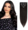 Rich Choices Clip in Extensions Echthaar 8 Stück Clip Extensions 30cm #1B Schwarz Haarverlängerung Echthaar Remy Seidig Gerade Invisible Clip ins Haar Extensions Natürlich - Dünne Tressen