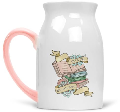 Noble & Page | Charming Milk Jug for Book Lovers - Versatile Jug or Vase | Beautiful Hand Printed Gift - Just A Girl