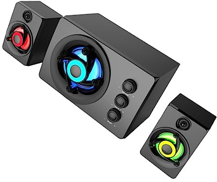 Gadpiparty 1satz Holz Stereo Lautsprecher Mit Multimedia Subwoofer USB Aktivlautsprecher Für Pc Und Laptop Elegantes Design Klarer Perfekter Bass Für Musik Und Filme