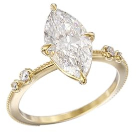 GJYombuke Gold Engagement Rings 9x16mm Oval Cut Solitaire Cubic Zirconia CZ Wedding Promise Rings for Her Wedding Bands for Women,Gold Rings for Women