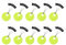 YUXITA 10Grop Bobber-Stopper für Angelschnur, Bobber-Stopper