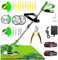 Decespugliatore a Batteria,Tagliabordi a Batteria 21V con Batteria e Caricatore, con 3 Tipi di Lame, Maniglia a scomparsa e rotazione della testa di 90°,Adatto per prati, giardini e campi