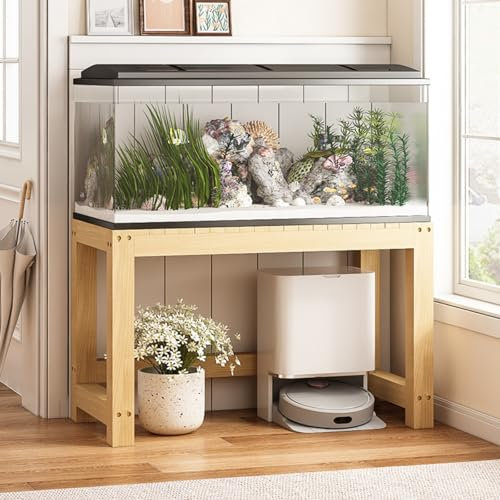 CTREVL Fish Tank Stand mit Massivholz, Aquariumständer für Einfach zu Montieren, Reptilien Tank Stand für Haus und Büro verwenden(120x35x50cm/47.2x13.7x19.6in)