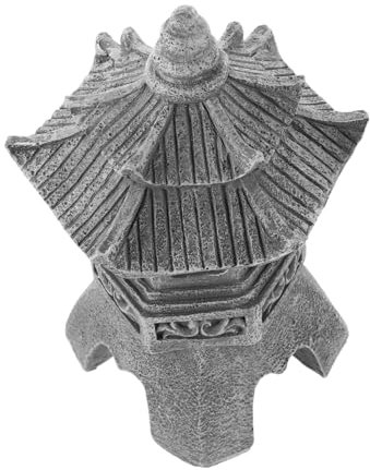 Milisten Solar-pagode Aus Kunstharz Garten-dekorationslicht Solarbetrieben Outdoor-Laterne Traditionelles Asiatisches Design Für Gärten Und Parks