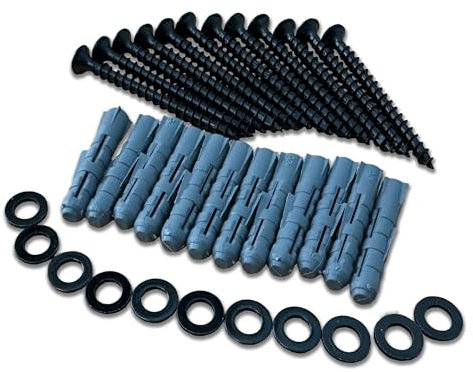Panneaux acoustiques chêne noir feutre noir, surface : bois véritable, 2400 x 605 m (jeu de vis chevilles noir, 2400 x 605 mm)
