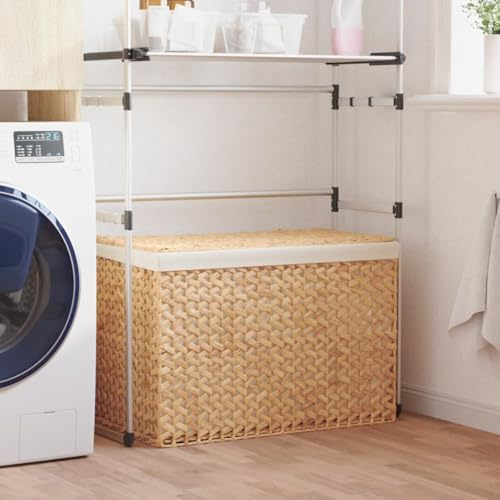 Snsowed Wäschekorb mit 3 Fächern 75x42,5x52 cm Wasserhyazinthe, Wäschesammler, Laundry Baskets, Wäschesortierer, Nützliche Gadgets, Wäsche Sortiersystem, Wäschetrenner - 355184