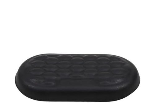 Handballenauflage Handgelenkstütze Kreative Tastatur Pad Wasserdicht Einfarbig Hand Kissen Armband und(Black)