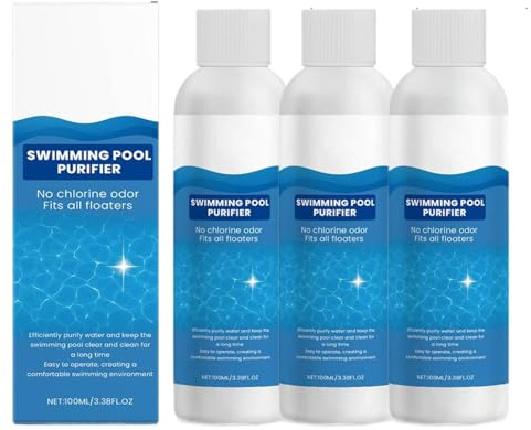 Líquido purificador de piscina, clarificador de agua para piscina, agua P-ool transparente, líquido clarificador de piscina para mantener tu piscina limpia, para piscinas sobre el suelo y piscina