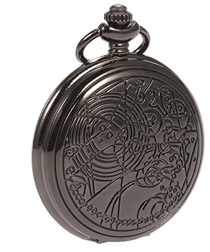 SIBOSUN Antik Männer Taschenuhr Mit Kette Schwarz-Fall Doctor Who Dr. wer Kette + Box