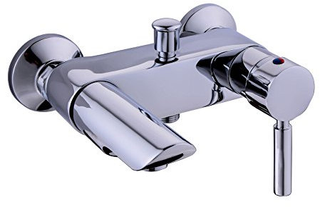 K30-419B2 Modern Design Wannen Armatur Brausearmatur Einhebelmischer Bad Dusche Armatur, Chrom (419B2)