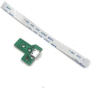 Replacement USB 12pin Charging Port Socket Triangle Board Charger PCB Board with 12pin Flex Ribbon Cable for Playstation 4 JDS-030 PS4 Controller