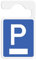 Betriebsausstattung24 Parkausweis zum Anhängen an den Autorückspiegel - Symbol P, zur Selbstbeschriftung - Kunststoff