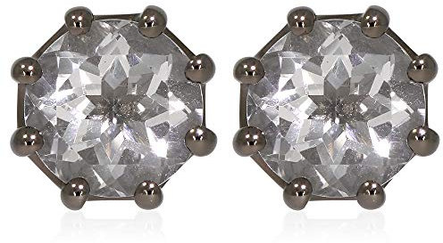 XEN Ohrstecker mit Bergkristall ca. 3,78 ct. Black Rhodium