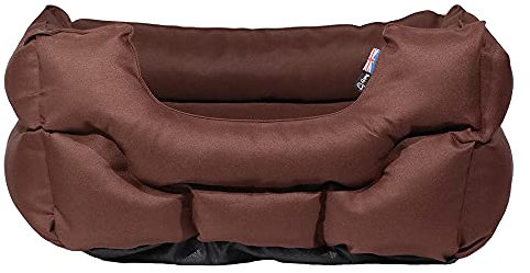 Bunty Woodland Dog Beds XL Washable - Soft, Calming, Wipe Down Cat Bed & Dog Bed for Crate - High Wall Support - Water-Resistant, Non-Skid Bottom - Rectangle, Brown, 93x75x21cm