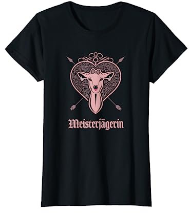 Lustiges Meisterjägerin Tracht Geschenk für Jäger Jägerin T-Shirt