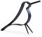 Cooee Design Woody Bird Black Stained Oak Small, Skulptur, Eiche, Schwarz, L : 19,5, B: 4,5, H: 14 CM