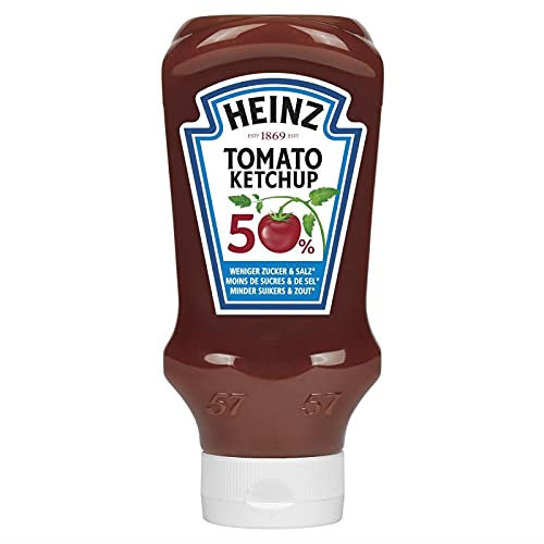 HEINZ - Tomato Ketchup 50% Sucres Et Sel En Moins 625G - Lot De 4 - Vendu Par Lot