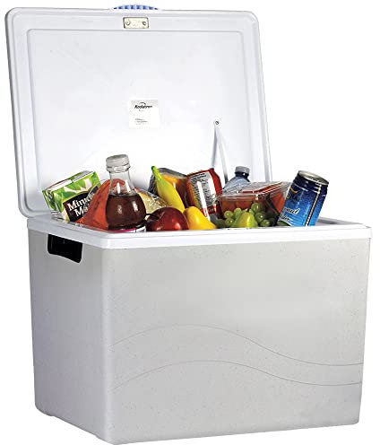 Koolatron Electric Cool Box - 12 V Powered Cooler For Car, Camping, Travel, Hard Sided Refrigerator For Vehicle, Caravan, Hot & Cold Function, Cools Drinks,Food For Road Trip, 34 L