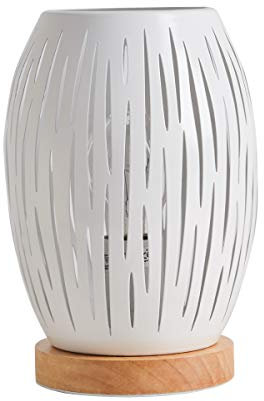 OuXean E27 60W Weiße Tischlampe für den Innenbereich Einfache Schreibtischbeleuchtung AC-betriebene Lichter Art Decor(ohne Glühbirne)