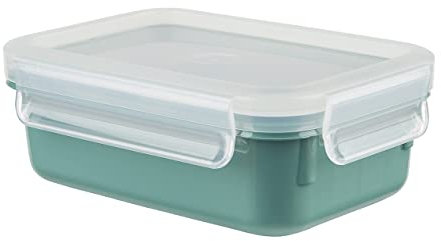 Emsa N10124 Clip & Close Color Edition Frischhaltedose | 0,55 Liter | 100% auslaufsicher/hygienisch | BPA-frei | spülmaschinen-, mikrowellen- und gefriergeeignet | Puder Grün