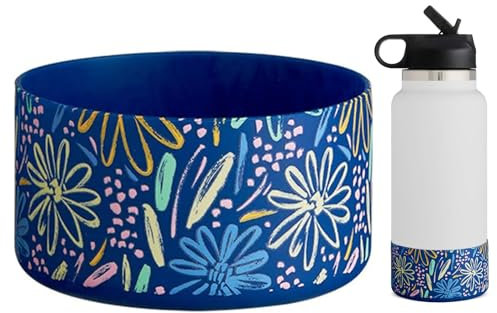 WK IEASON Schutzsilikon Bodenstiefel für Hydro Flask12-24oz Breiten Mund/Standard-Mund, Anti-Rutsch Silikonabdeckung Stoßstange kompatibel mit Stanley Tumbler 40oz 30oz 20oz-2.83inch Bodendurchmesser
