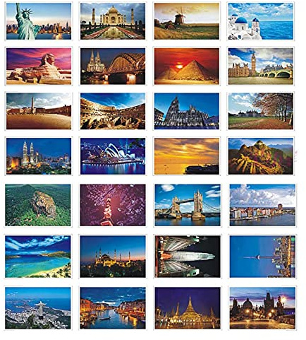 30 PCS Beautiful World Travel Scenery Postkarten, künstlerische Retro-Postkarten für alle Gelegenheiten in 30 verschiedenen Naturfotos
