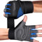 COFIT Guanti da Palestra per Sollevamento Pesi, Antiscivolo Traspiranti Guanti da Fitness con Supporto per il Polso per Uomo e Donna Gym Bodybuilding - Blu M