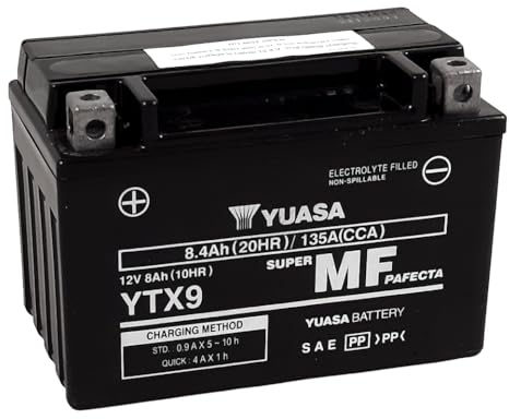 YUASA BATTERIE MOTO YUASA YTX9 12V 8AH 135A